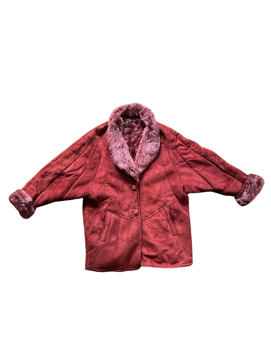 Red Shearling Coat