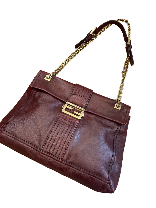 Sac Fendi cuir bordeaux